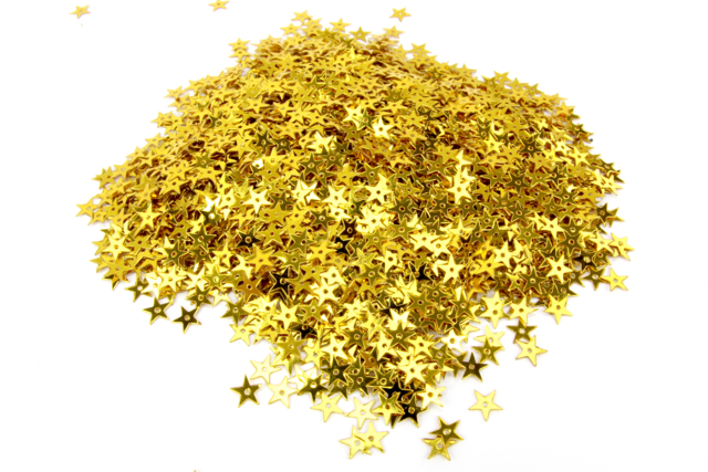 Sequins étoiles Or - Environ 8000 pcs - Paillettes à piquer - 10doigts.fr