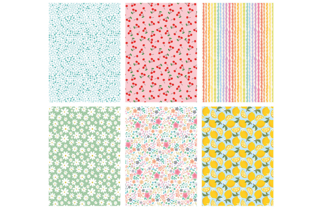 Set de 12 feuilles de papier extra fin adhésif Set de 12 feuilles de papier extra fin adhésif à motifs assortis - Papier adhésif - 10doigts.fr