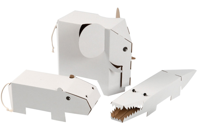 Set de 3 animaux géants à décorer - Animaux à décorer : donnez vie à vos supports préférés - 10doigts.fr