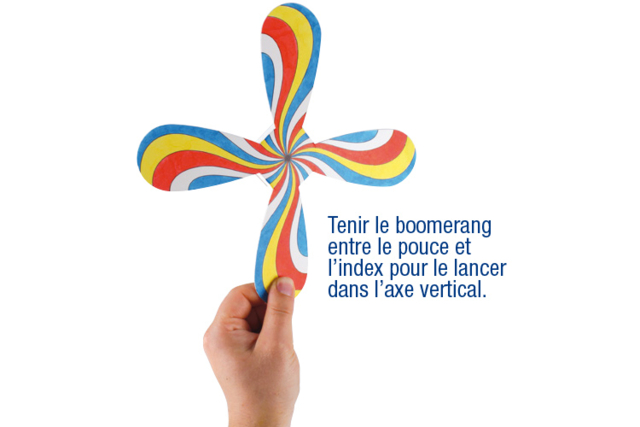 Set de 3 boomerangs hélice  - Supports de coloriages originaux pour enfants - 10doigts.fr