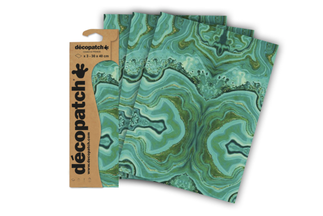 Set de 3 feuilles Décopatch N°863 - Vernis-Collage - Arts plastiques - 10doigts.fr