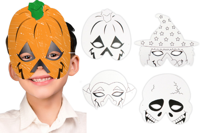 Set de 4 masques Halloween - Masques créatifs enfants - 10doigts.fr