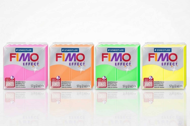 Set de 4 pains de Fimo Néon - Pâtes Fimo Effect : donnez une dimension magique à vos modelages - 10doigts.fr