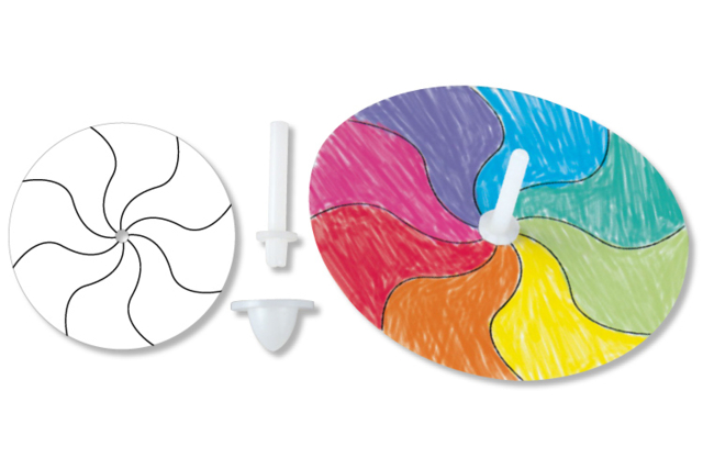 Set de 4 toupies à colorier - Coloriage - 10doigts.fr