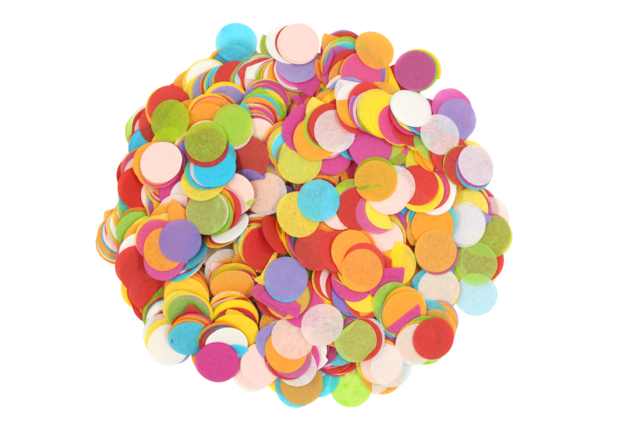 Set de 5000 ronds en papier de soie couleurs assorties - Papiers de soie - 10doigts.fr