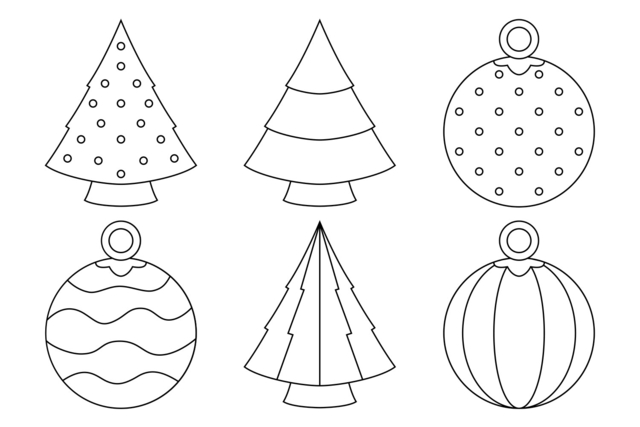 Set de 6 formes géantes de Noël en carte forte imprimée - Kits créatifs de Noël pour les enfants - 10doigts.fr