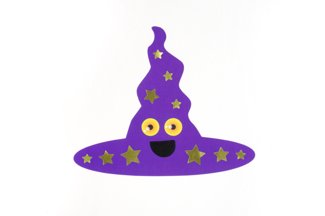 silhouette papier chapeau - Supports d'Halloween à décorer - 10doigts.fr