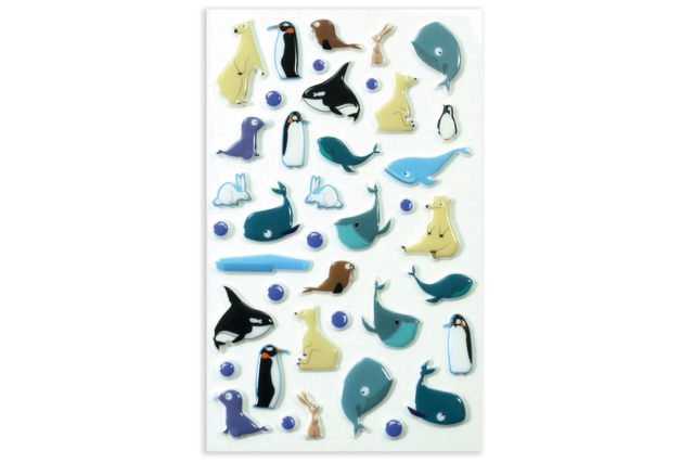 Stickers 3D epoxy - Banquise - Des gommettes animaux pour créer et apprendre dès la maternelle - 10doigts.fr