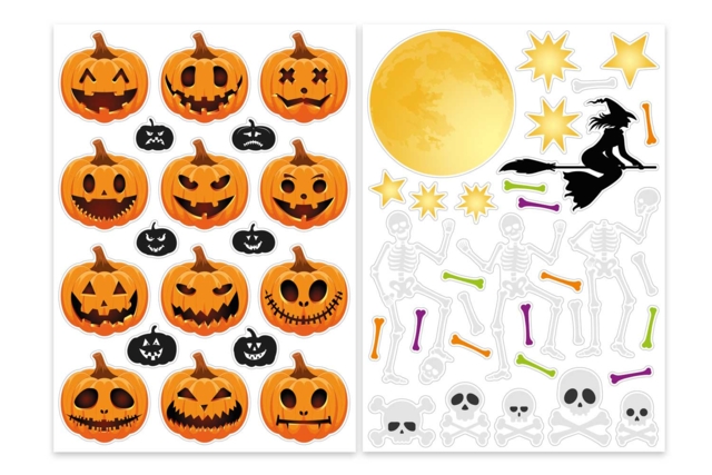 stickers citrouilles et sorcières - Kits créatifs Halloween - 10doigts.fr