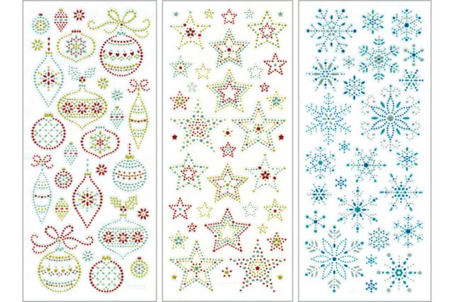 stickers cristal Noël - Gommettes de Noël : autocollants et stickers créatifs pour enfants - 10doigts.fr