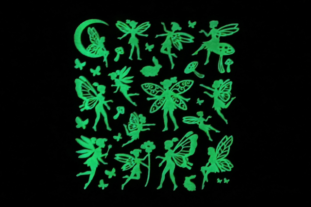 stickers féérie phosphorescents - Gommettes phosphorescentes : faites briller vos créations dans l'obscurité - 10doigts.fr