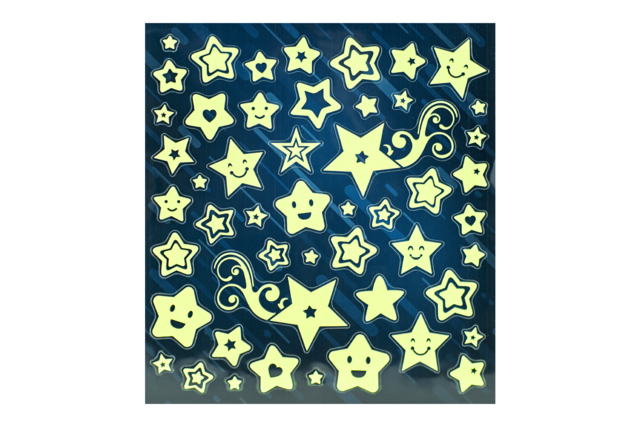 stickers gommettes étoiles phosphorescent - Gommettes phosphorescentes : faites briller vos créations dans l'obscurité - 10doigts.fr