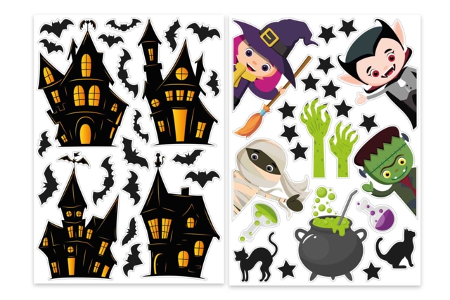 stickers halloween fenêtres - Kits créatifs Halloween - 10doigts.fr
