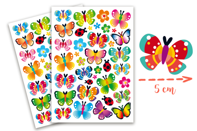 stickers papillons - Des gommettes animaux pour créer et apprendre dès la maternelle - 10doigts.fr