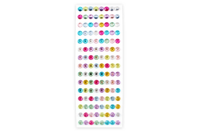 Strass autocollants en bande, 1 planche - Strass autocollants - 10doigts.fr