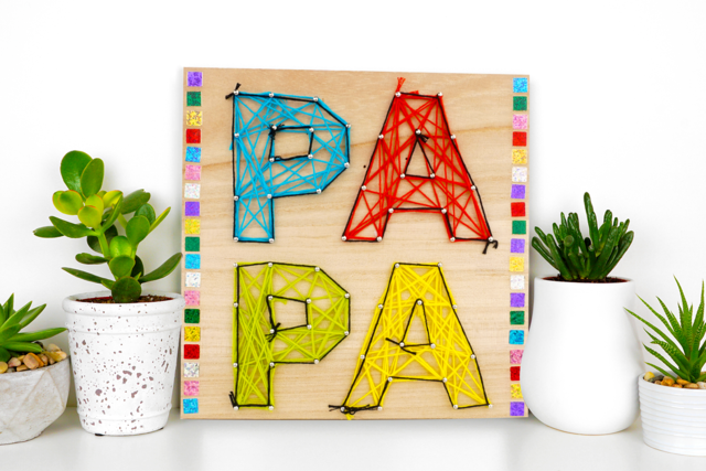 String art pour la fête des pères - String Art pour enfants : l'art de créer avec des fils - 10doigts.fr
