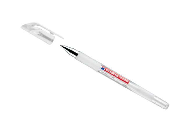 Stylo encre gel - Blanc - Stylos et marqueurs - Emballage Créatif - 10doigts.fr