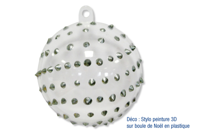 Stylos peinture 3D - Argent pailleté - 30 ml - Peinture et marqueurs à paillettes : apportez de l'éclat à vos créations - 10doigts.fr