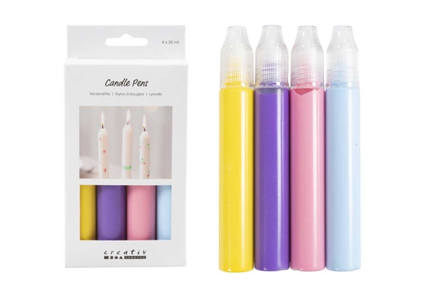 Stylos à bougies –  couleurs vives - Décorations pour bougies - 10doigts.fr