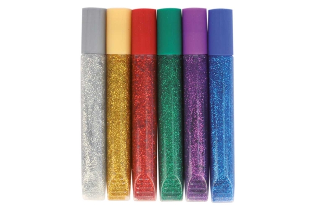 Stylos colle à paillettes - 6 pièces - Colles effet 3D - 10doigts.fr