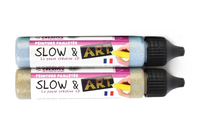 stylos slow art pailletés - Peinture et marqueurs à paillettes : apportez de l'éclat à vos créations - 10doigts.fr