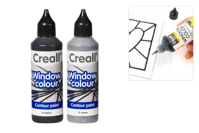 Stylos spécial contours window color - Couleurs au choix - Peinture Window Color : décorez vos fenêtres avec des motifs repositionnables et réutilisables - 10doigts.fr