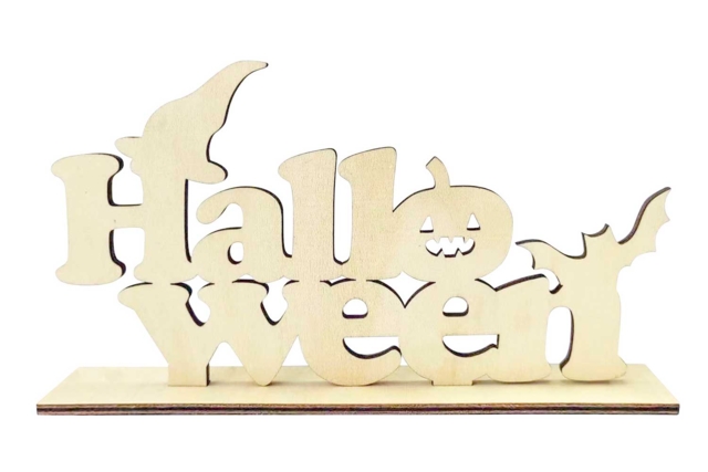 support bois halloween - Supports d'Halloween à décorer - 10doigts.fr
