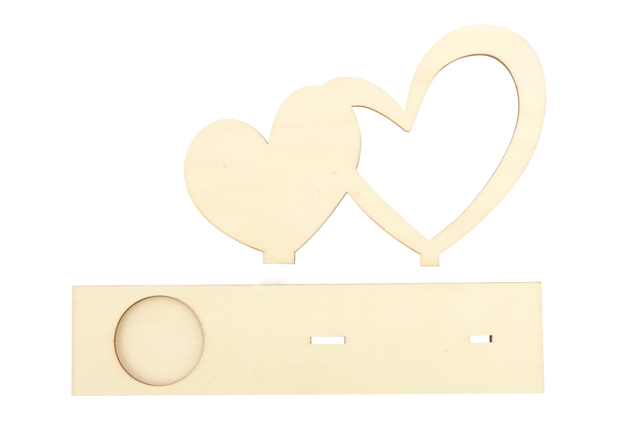 Support Bougie Fete Maman - Bougeoirs en bois - 10doigts.fr