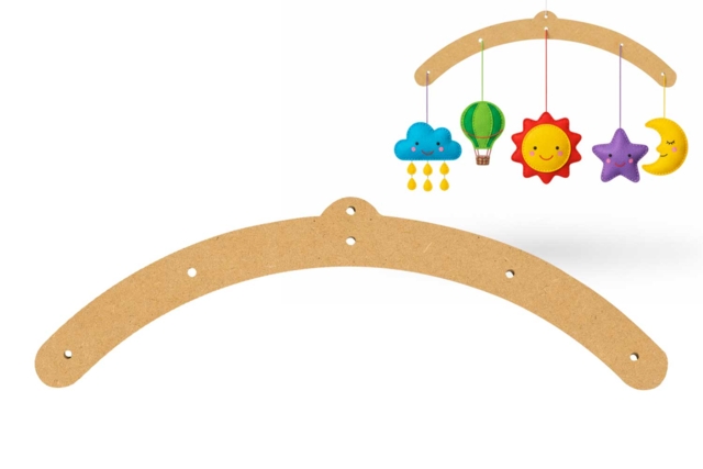 Support en bois pour mobile - Mobile en bois à fabriquer et carillons - 10doigts.fr