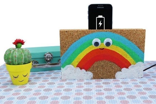 Support pour Smartphone Arc en ciel - Supports en Liège - 10doigts.fr