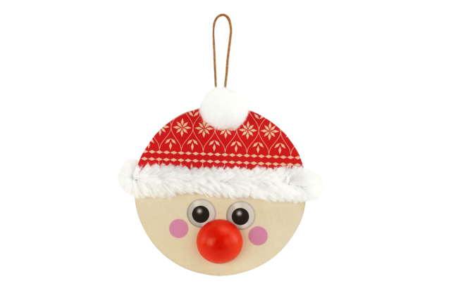 Support rond bois Noel - Supports de Noël - 10doigts.fr