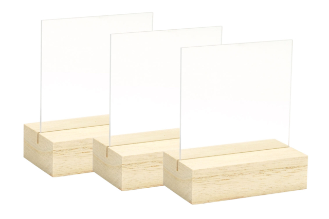 supports bois plexi petit modèle - Cadres photo en bois à décorer - 10doigts.fr