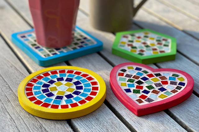 supports mosaïques - Objets en bois à décorer pour la cuisine - 10doigts.fr