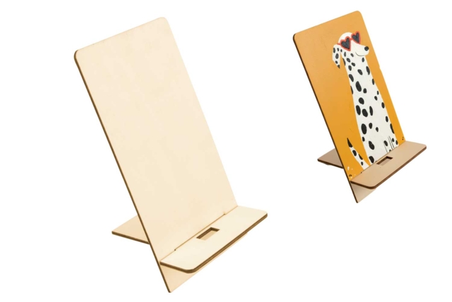 Supports smartphone en bois - Lot de 6 - Objets pour le bureau : personnalisez votre espace de travail - 10doigts.fr