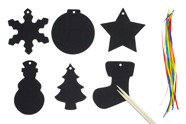suspension noël carte à gratter - Cartes à gratter et à poinçonner : révélez votre créativité en relief - 10doigts.fr