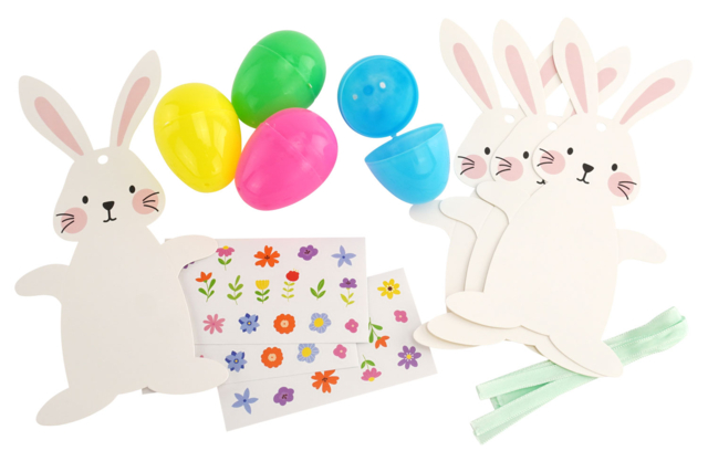 suspensions lapins oeufs de pâques - Kits créatifs Pâques - 10doigts.fr