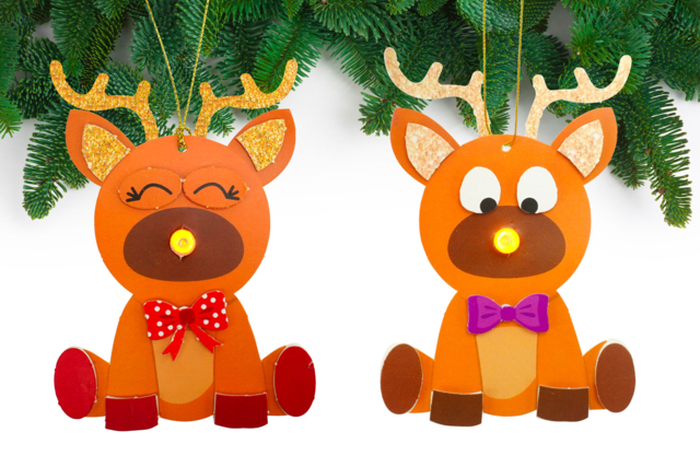 suspensions rennes lumineux - Kits créatifs de Noël pour les enfants - 10doigts.fr
