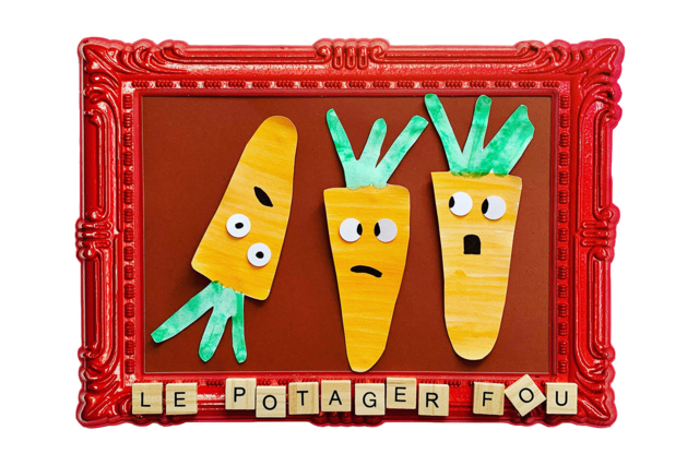 tableau carottes encadré - Cadres en carton - 10doigts.fr