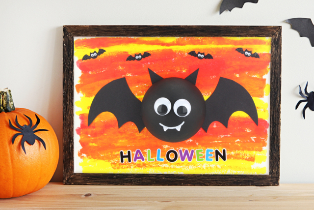 Tableau chauve-souris - Boules en polystyrène - 10doigts.fr