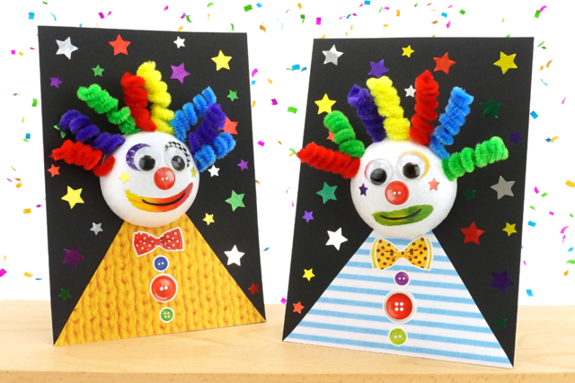 Tableau clown - Gommettes de Noël : autocollants et stickers créatifs pour enfants - 10doigts.fr