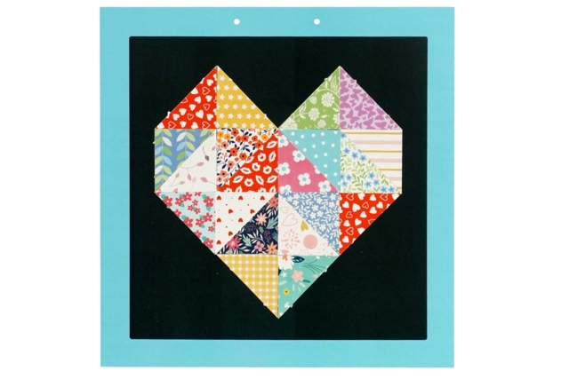 tableau coeur bleu - Kits créatifs en Papier - 10doigts.fr