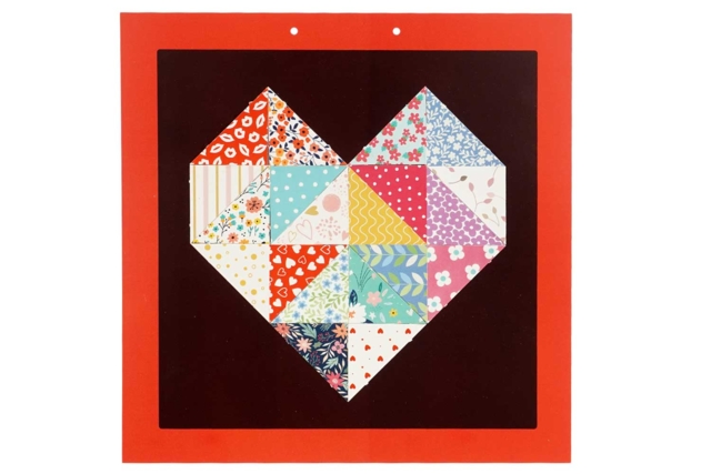 tableau coeur rouge - Kits créatifs en Papier - 10doigts.fr