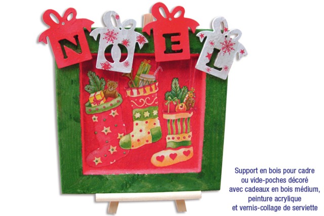 Tableau de Noël - Vernis-Collage - Arts plastiques - 10doigts.fr