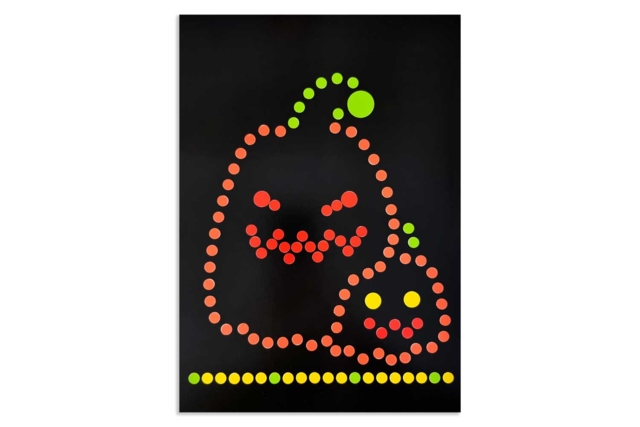 tableau gommettes citrouille - Kits créatifs Halloween - 10doigts.fr