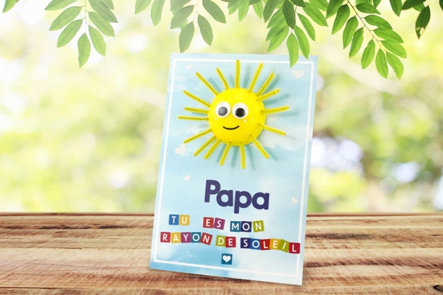 Tableau PAPA Soleil - Kits fête des parents - 10doigts.fr