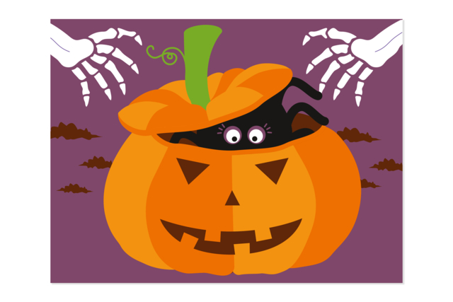 tableau peinture au numéro citrouille - Supports d'Halloween à décorer - 10doigts.fr