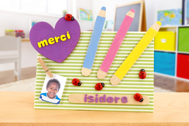Tableau photo "Merci" - Papier adhésif - 10doigts.fr