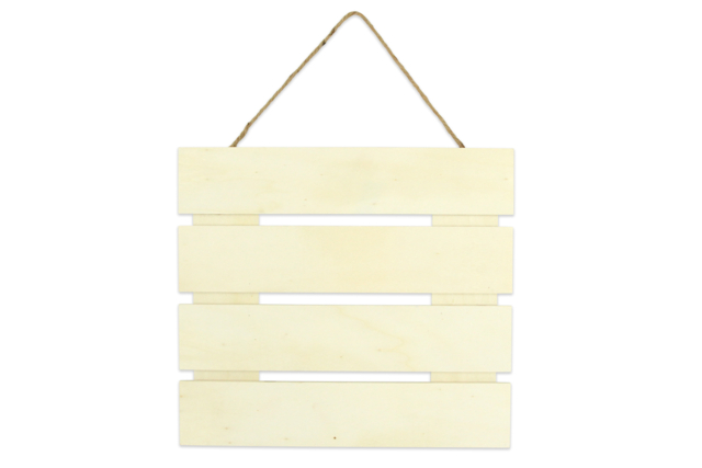 tableau planches en bois - Plaque de porte en bois à décorer - 10doigts.fr