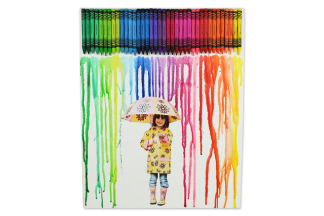 Tableau pluie de couleurs - Pistolet à embosser - 10doigts.fr
