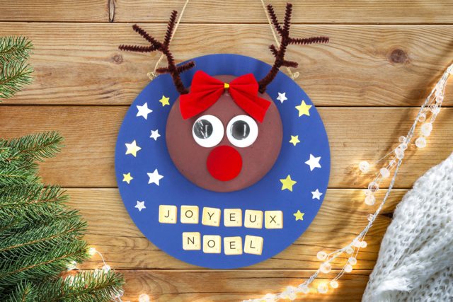 Tableau renne de Noël 3D - Gommettes de Noël : autocollants et stickers créatifs pour enfants - 10doigts.fr